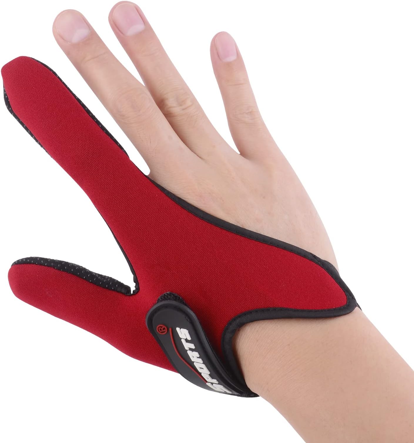 Professional Thumb and Index Finger Gloves for Fishing - Protect Your Finger, Anti-Slip, Anti-Scratch-Red