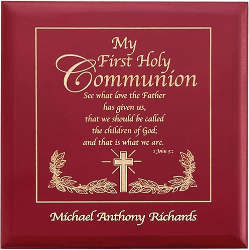 Miniatura 6 de Let's Make Memories Caja de recuerdos de confirmación de reliquia personalizada con bloqueo, almacenamiento de recuerdos, celebra la fe, graba con