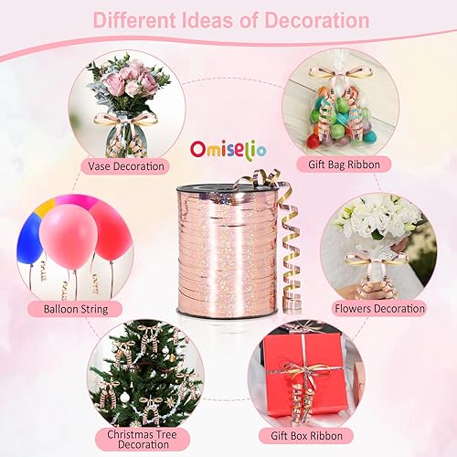 Miniatura 94 de Cinta rizadora morada – Cinta rizadora metálica brillante de 500 yardas para envolver regalos, globos, Halloween y fiestas de cumpleaños Cinta morada