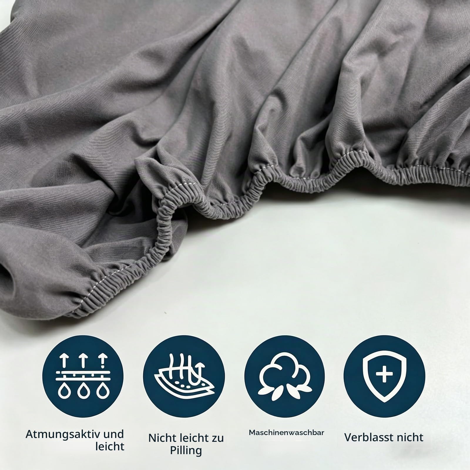 Spannbettlaken 3-Teiliges Set für Wohnmobil/Wohnwagen Heckbett | 70x190-85x210 cm & 35x130-50x145 cm | Spannbettlaken Ersatz Bettlaken für Camper, Van | Atmungsaktiv, Rundum-Gummizug
