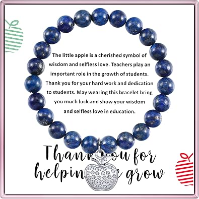 PARTNER Meaningful End of Year Teachers Gifts Thank You Teacher Gift for Appreciation Teachers Day Ideas Handmade Beaded Bracelets for Retired Women Educators