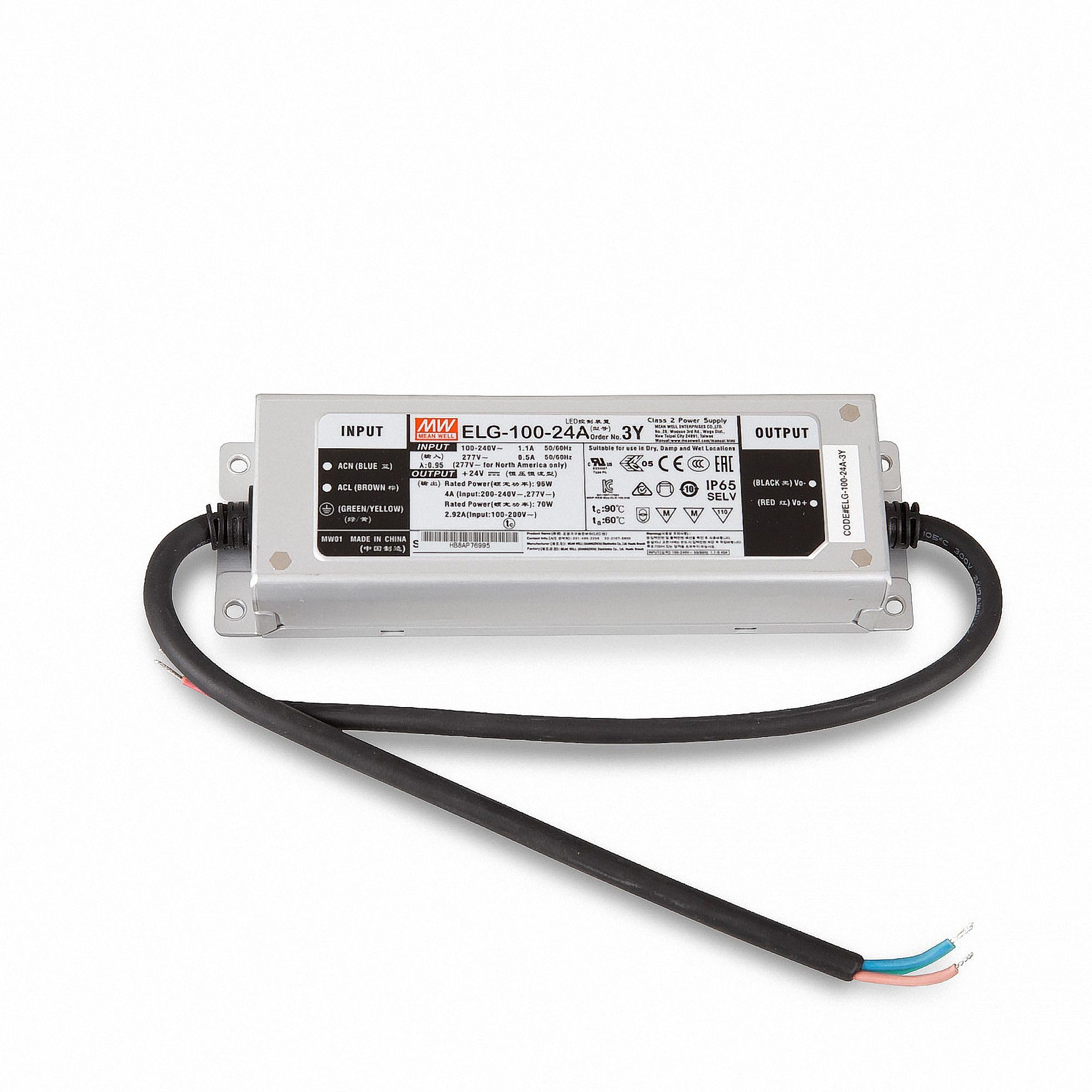 ELG-100-24A-3Y LED Netzteil Trafo Mean Well ELG-100-24A-3Y SNT 26.4 V/DC/0-4 A/ 96W IP65 Transformator für Beleuchtung