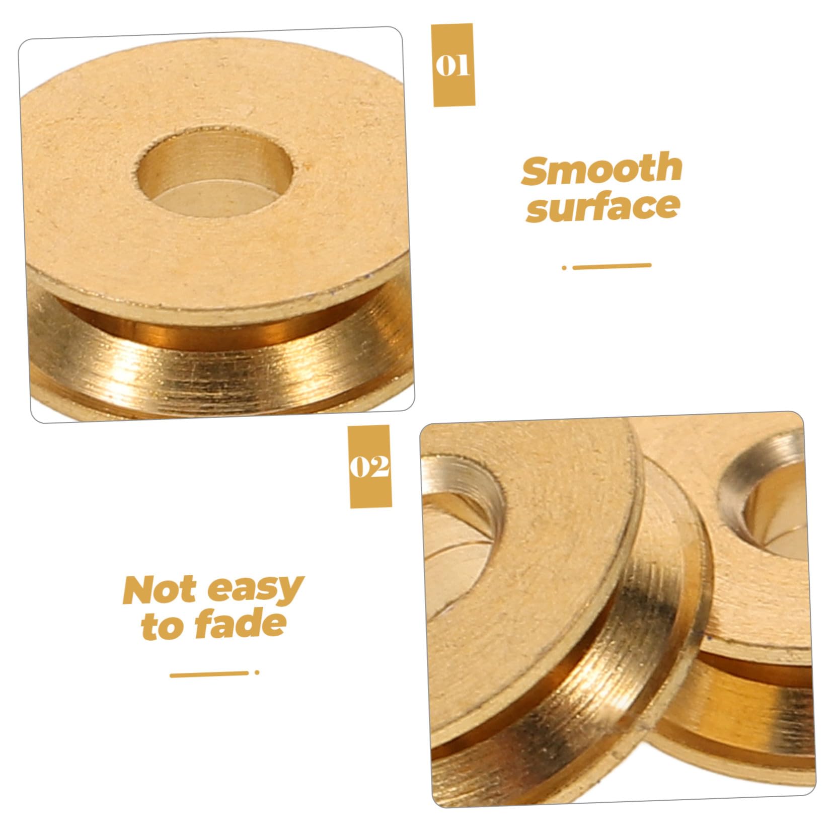 DOITOOL 10 Stück Riemenscheibe der Aufnahmemaschine aus Kunststoff in Gold zum Ersetzen und Reparieren Geräusche und Vibrationen Passend für Motorantriebsräder