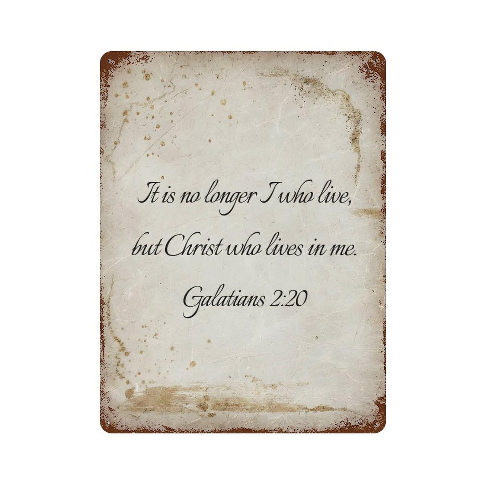 xiaoxiaoshen Bible Verse Wall Art Galatians 2 20 Wall Decor Art Metal Tin Poster Modern Home Decor Art Home Bar Shop Decorations Vintage Sign 40x30cm