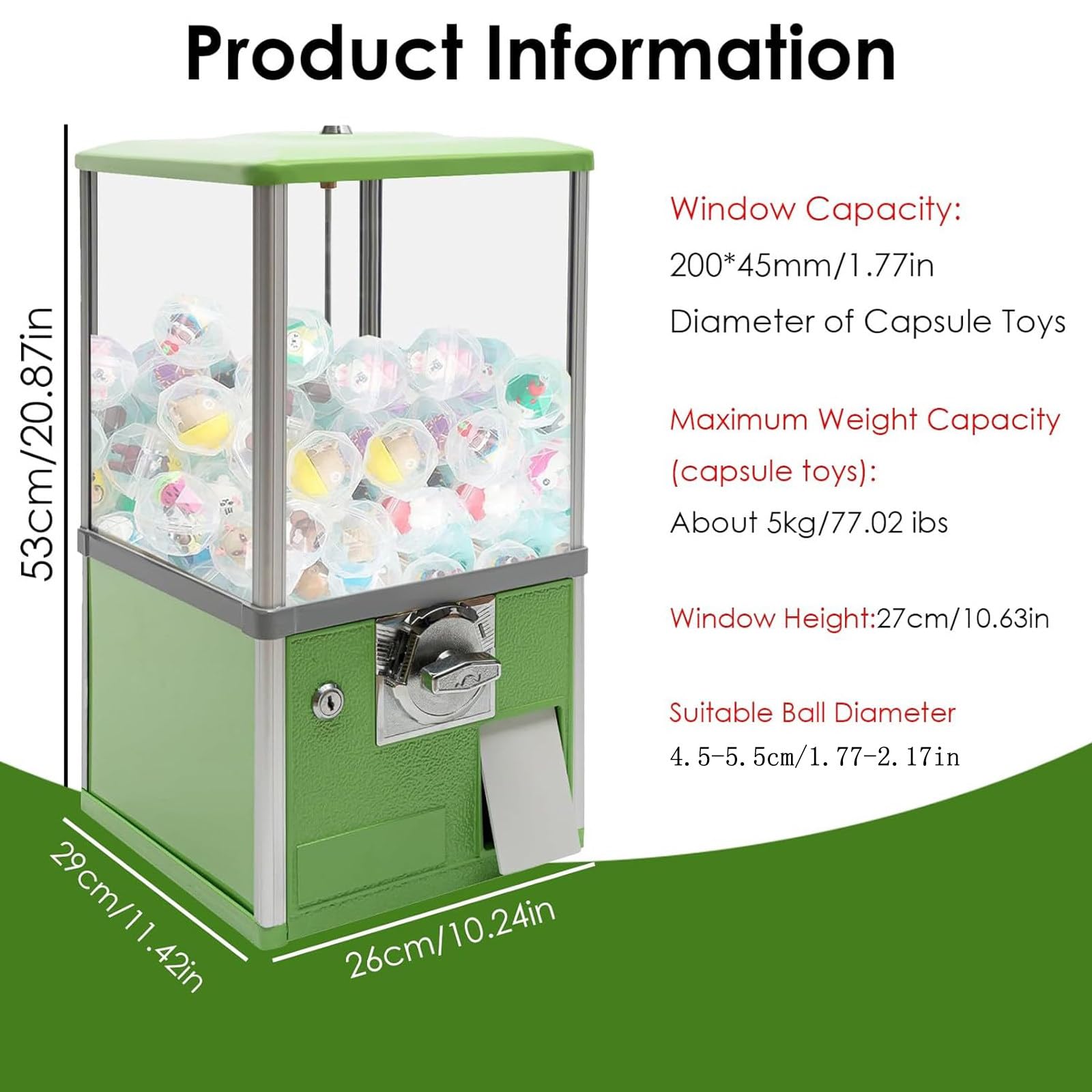 Gumball Machine With Stand Capsule Vending Machine For Retail Stores ...
