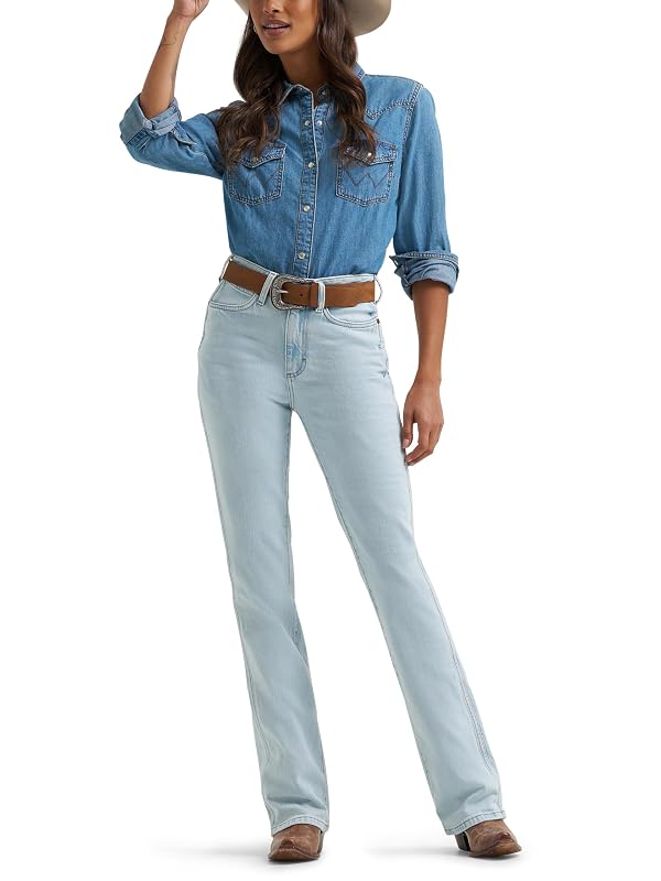 Wrangler Women's Retro Bailey High Rise Bootcut Jean, Lila, 26W x 34L by Wrangler - Used condition - Image 4