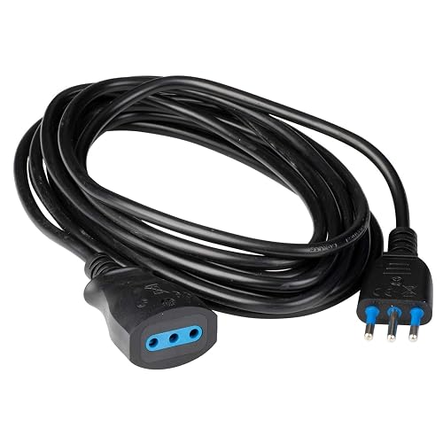 POLY POOL PP0382.1S Prolunga Elettrica Nera 250V Cavo Estensibile 5