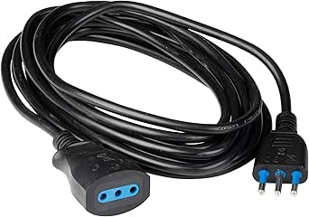 PP0382.1S Rallonge électrique Noire 250V Câble électrique