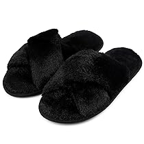 riemot Pantofole Donna in Memory Foam Ciabatte Invernali da Casa Calde leggere Comode Ciabatte Donna Antiscivolo Ciabatte Pelose Morbide Suola Scarpe Donna Invernali Indoor Outdoor,Nero,36, 37 EU