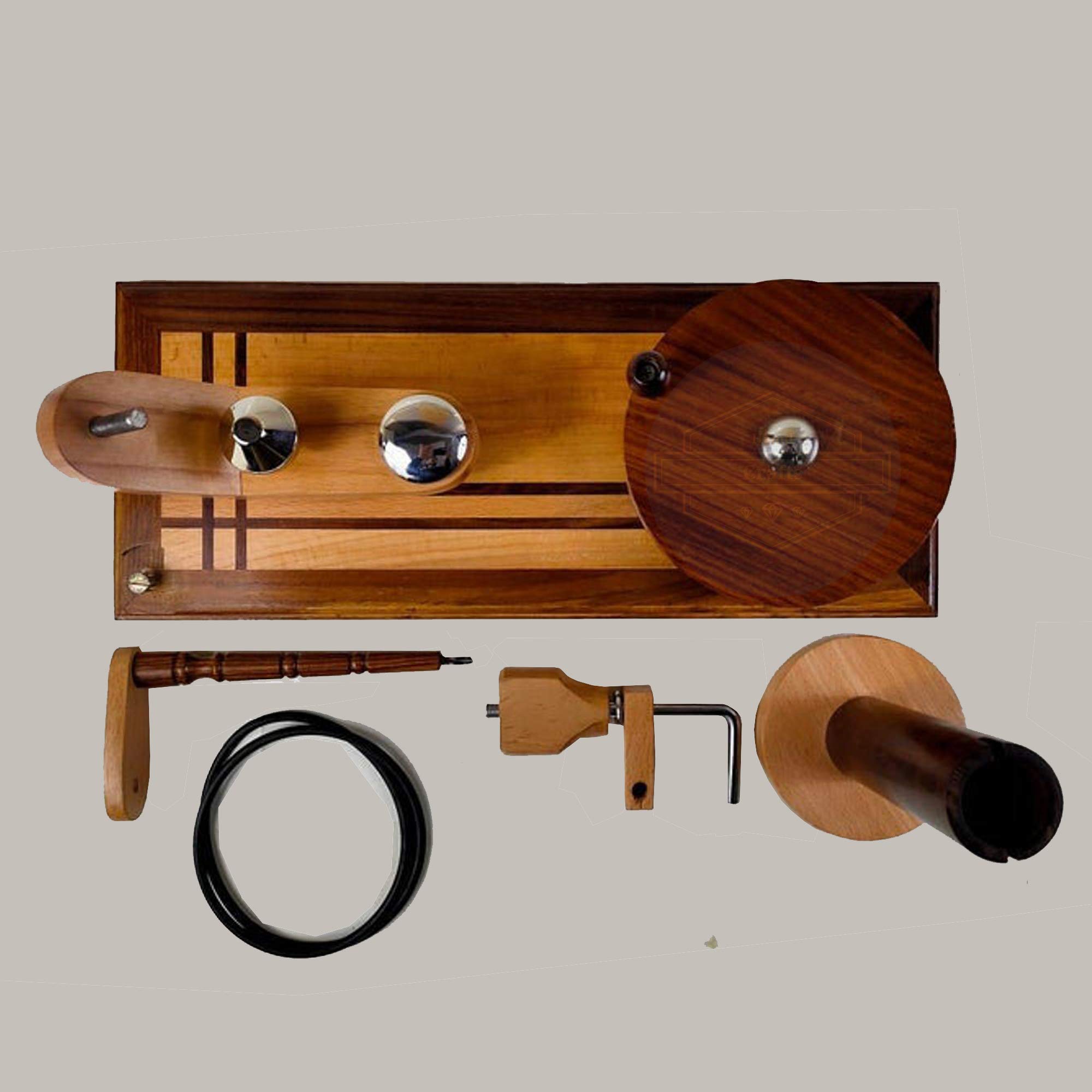 Garnwickler aus Palisander und Buchenholz | robuster Holzgarnwickler | Holzgarnwickler | Handbetrieb | Holzkugelwickler (YW03)