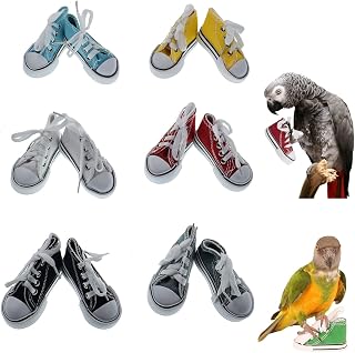 12 Pieces Bird Shoes Mini Sneaker，Bird Parrot Toys Bird Chew Toys Bird Toy Sneakers Toy Mini Fingers Shoes for Small Finches