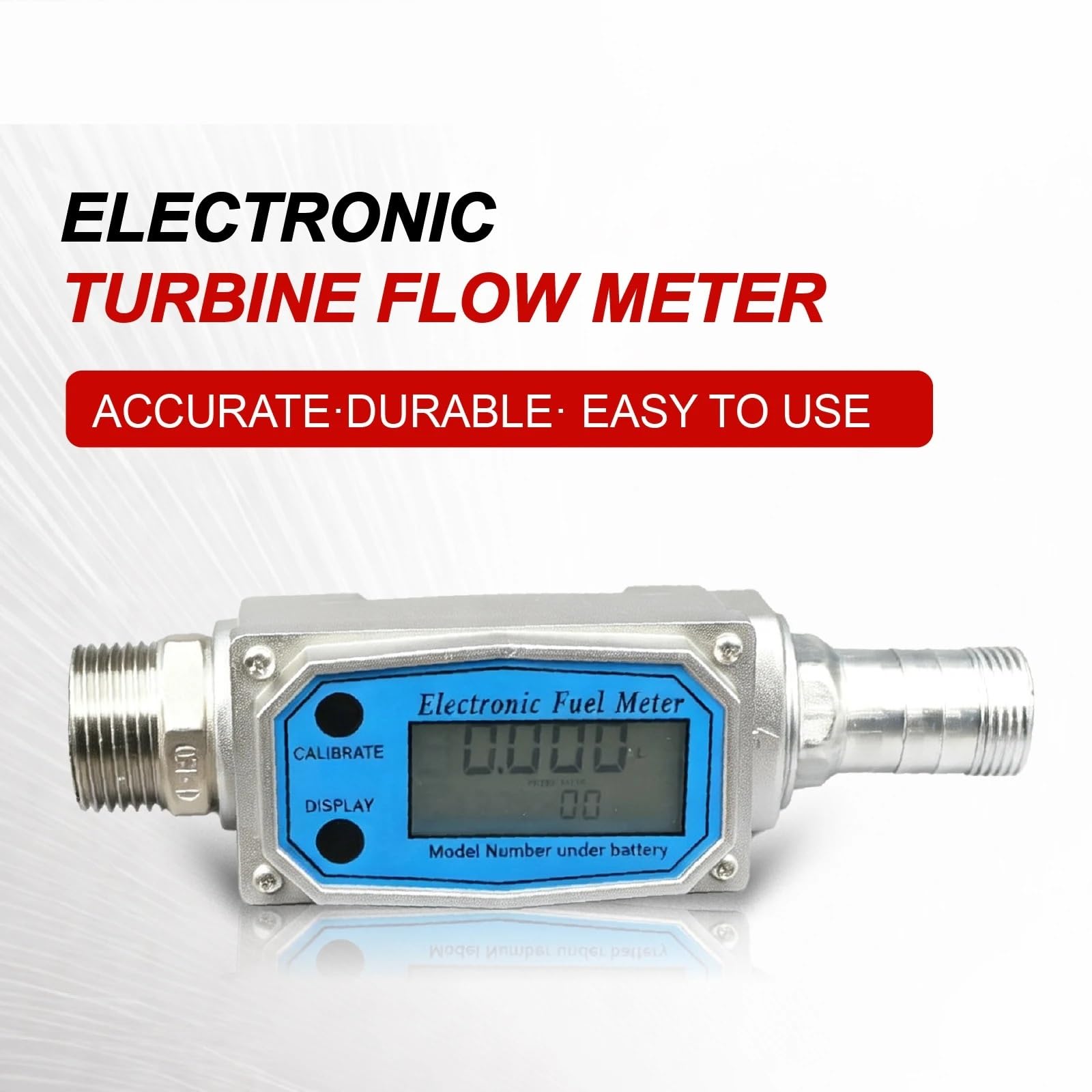 Elektroniczny przepływomierz turbinowy ETF-10 Cyfrowy przepływ rury 10-500 l/min DN20-DN50 | Miernik transferu wody w oleju napędowym (G3-4 inch-G1 rura)