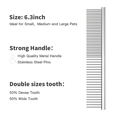 Miniatura 6 de Kit de cepillo grande firme y peine para mascotas, cepillo extra largo para perros Goldendoodles, cepillo de alambre grande para perros y mascotas,