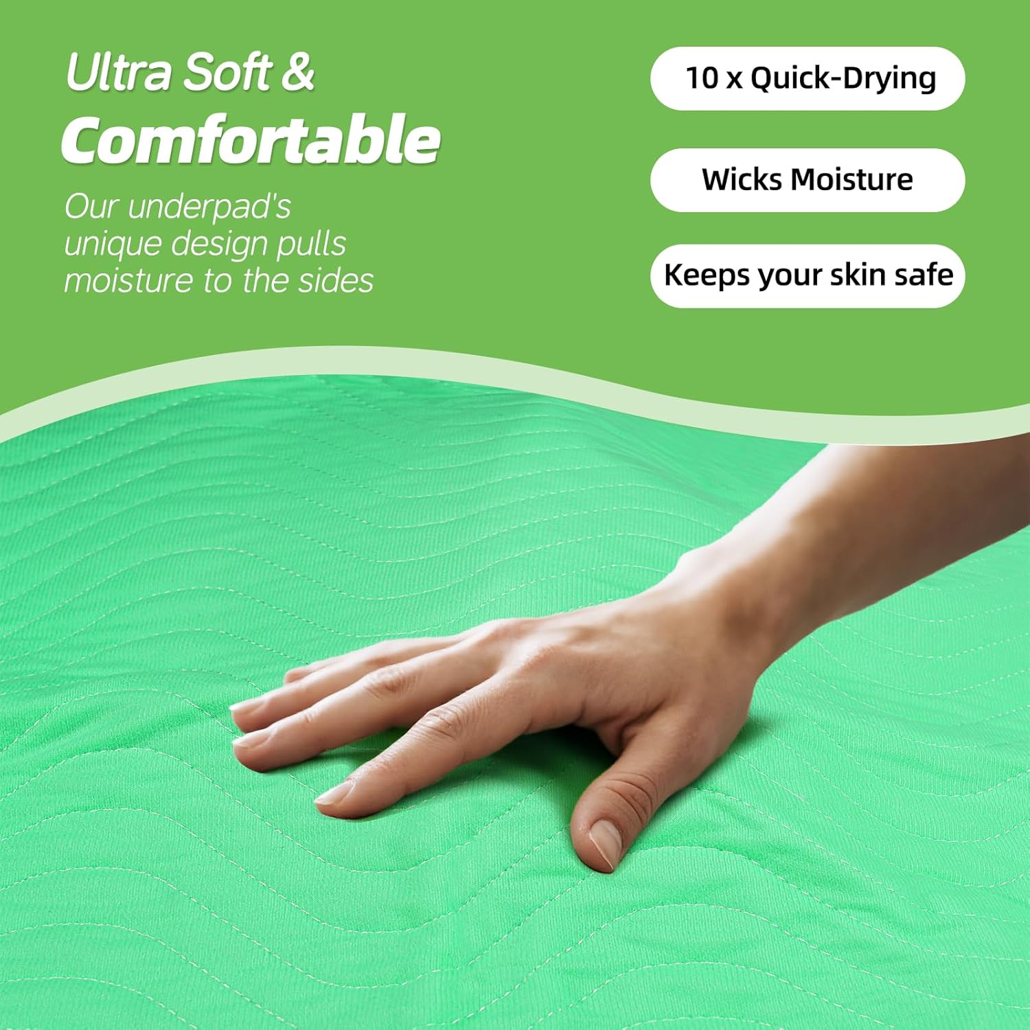 Bed Pads Washable Waterproof (4 Pack, 34" × 52"): Extra Heavy Absorbency, Reusable Bedwetting Incontinence Underpads for Kids, Baby, Adults, Elderly & Pets, Protective Pad for Bed, Sofa, Couch, Floor