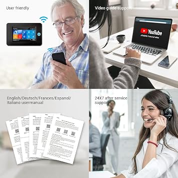 JCHENG Wi-Fi and cellular Switchable Security Alarm System, Home and Business Burglar Security, 99 Wireless Defense Zones, Pet-friendly PIR Detector, Work with Alexa and Remote APP Control