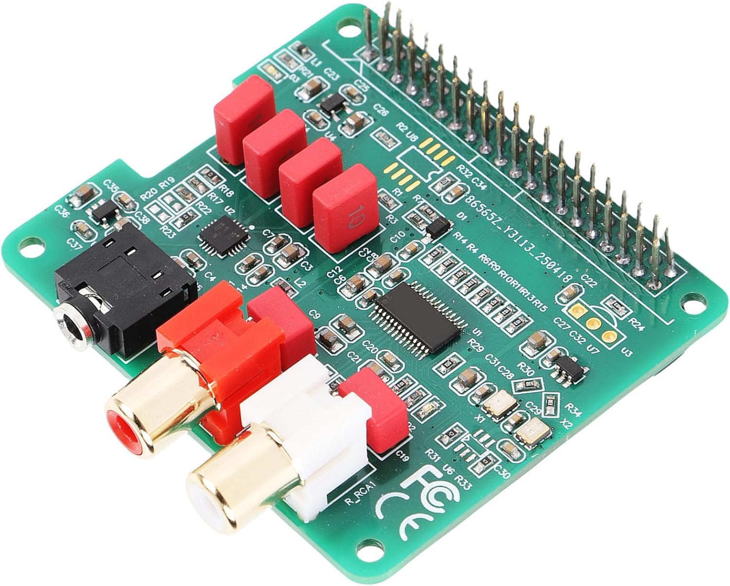 SUNGOOYUE DAC Hat Sound Card Expansion Board Premium HiFi DAC Module for Pi 4 Pi 5, Convenient Headphone Connection