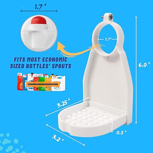 Miniatura 3 de Besuerte Bandeja colectora de jabón para lavandería  Soporte para tazas de lavandería y bandeja de goteo, dispensador de detergente para cuarto de