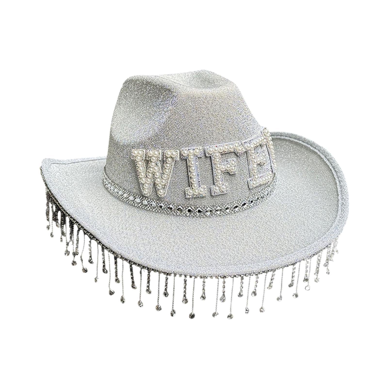 Merishopp Cowgirl Hat Western Cowboy Hat for Music Festival Concerts Stage Performance | Clothing, Shoes & Accessories | Womens Accessories | Hats-picture-45