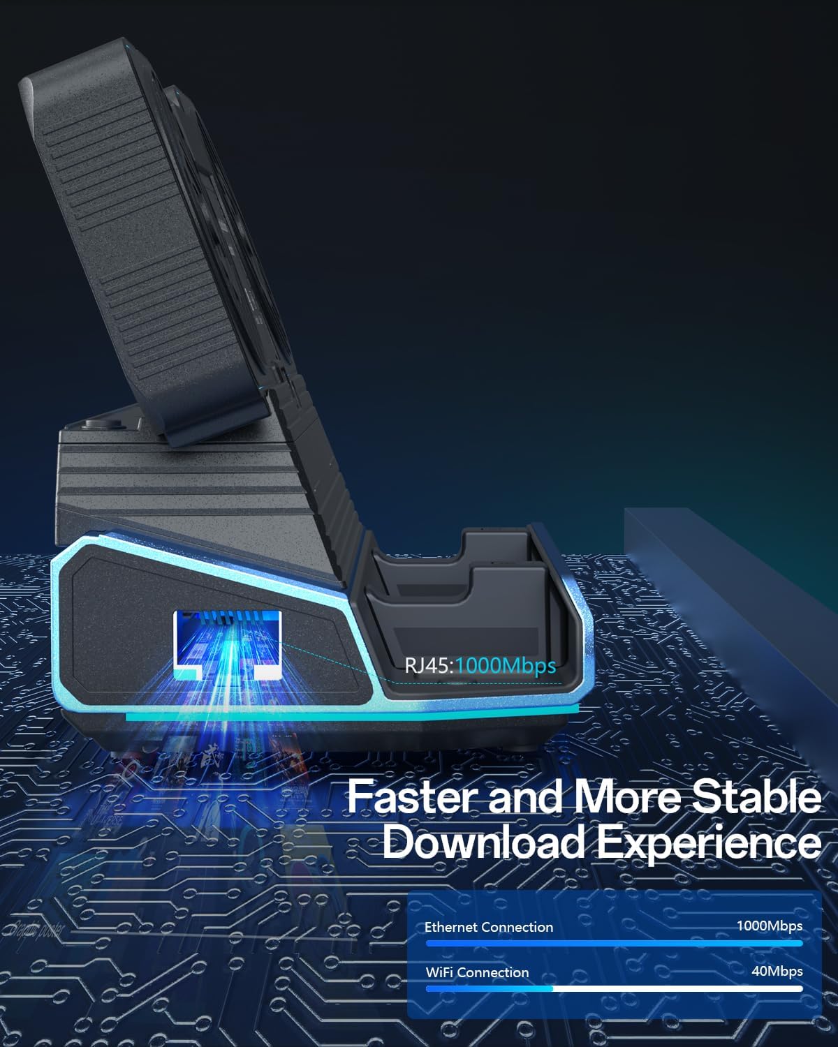 Detachable Dual Cooling Fans 15 in 1 Steam Deck Docking Station with 4K@60Hz 4 USB Ports,1000Mbps,SD/TF Slot,USB-C 100W PD,HD2.0 40Gbps Adapter for Steam Deck/Rog Ally/Switch/Legion Go