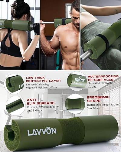 Vista 3 de Juego de 7 piezas de almohadillas para barra de pesas para empujes de cadera - Almohadilla para sentadillas, cojín de espuma para entrenamiento