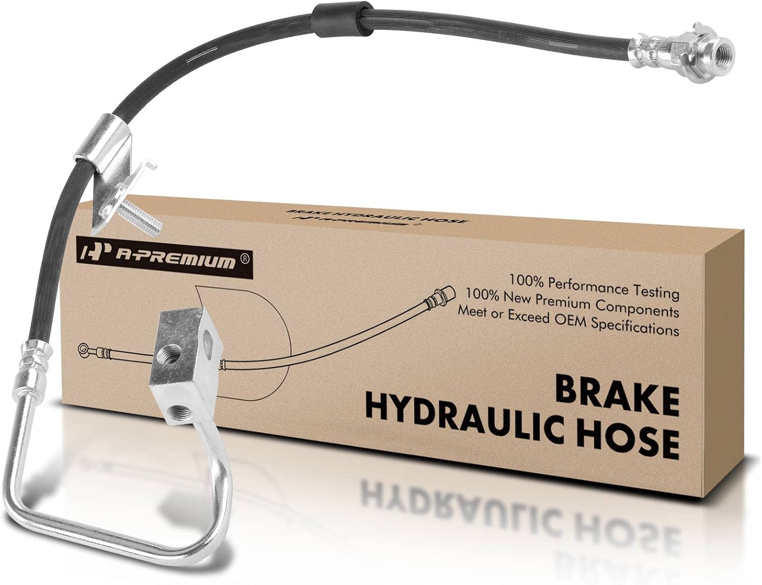 A-Premium Rear Center Brake Hydraulic Hose Compatible with Select Jeep Models - Grand Cherokee 1993-1998, Grand Wagoneer 1993