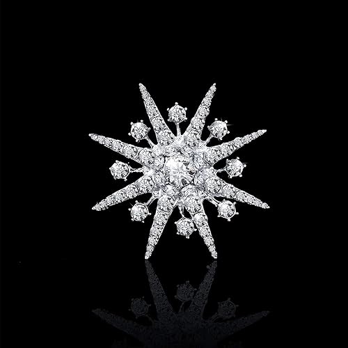 Miniatura 6 de SATINIOR Chales metálicos brillantes y envolturas con clip de bufanda de copo de nieve para vestido de noche