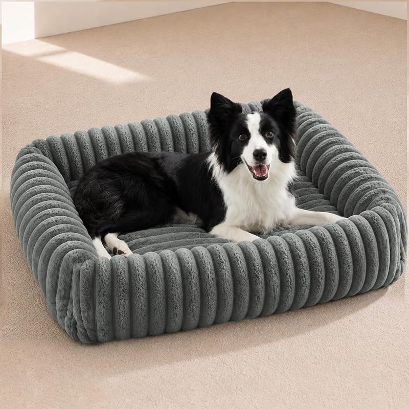 Cama para Cachorros e Cães FURTIME com Espuma e Capa Lavável, Tamanho Médio Plus 76,2 x 61 x 20,3 cm