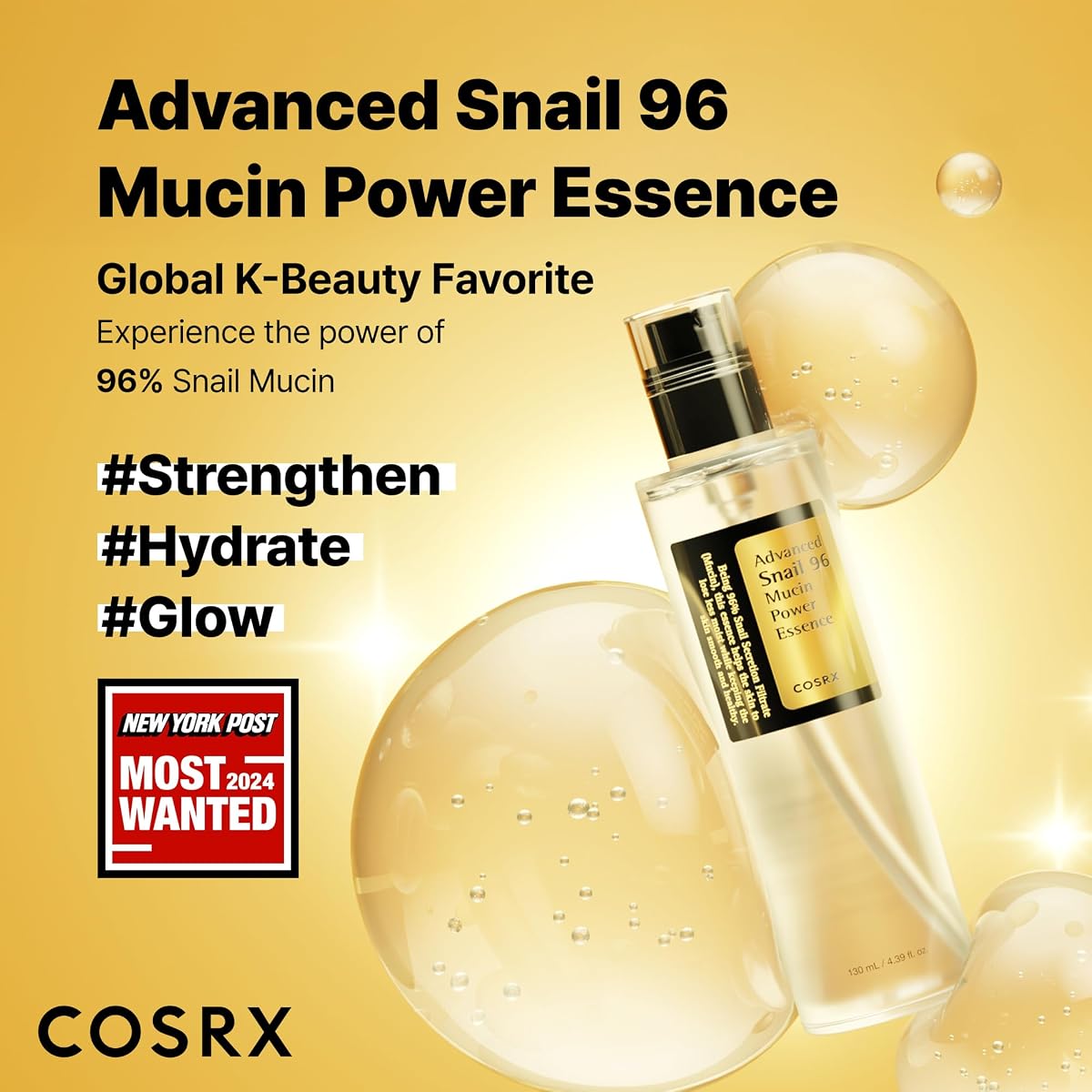 COSRX Advanced Snail 96 Mucin Power Essence 100ml | Snail Secretion Filtrate 96% | Skin Repair Serum | CPNP Registered, Korea — view 2
