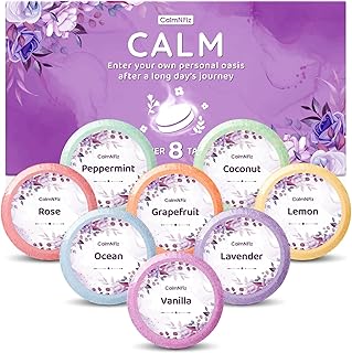 Shower Steamers 8 Pack - Organic & Natural Essential Fragrances for Teens and Adults - White Elephant, Stocking Stuffers, Birthday, Christmas Gift for Women Who Have Everything