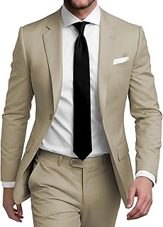 SHUZHXLZANGY Mens Suits Regular Fit 2 Piece Suit for Men Wedding Prom Business Formal Suit