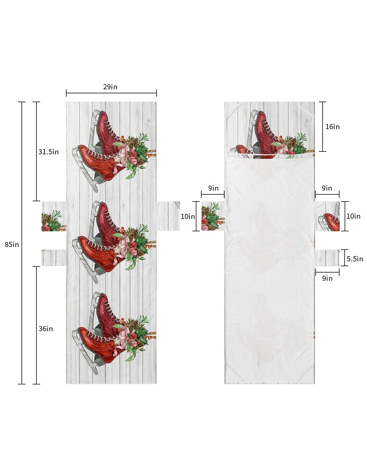 Christmas Beach Lounge Chair Towel Cover, Soft Chaise Lounge Towel with Side Pockets Patio Pool Chairs Cover for Beach/Pool Sunbathing 29x85 Vintage Wooden Xmas Pink Cones Botanical