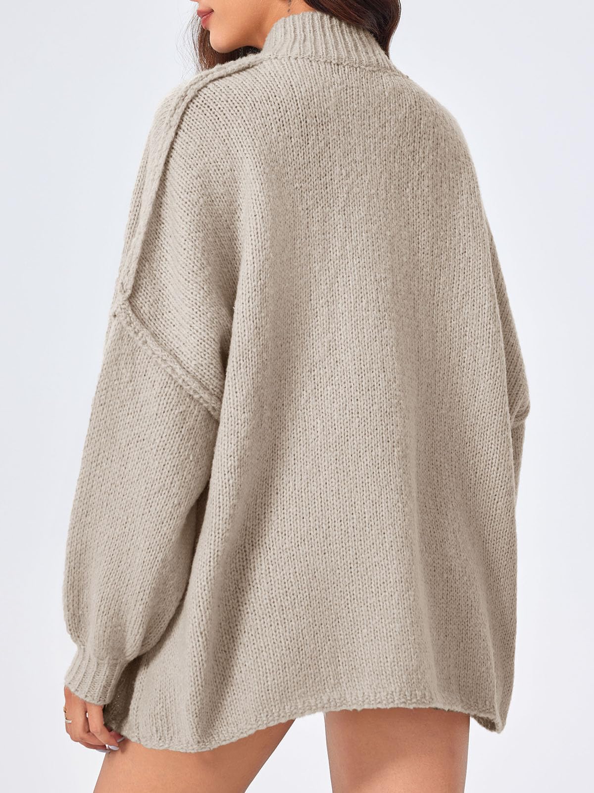 Saodimallsu Strickjacke Damen Kurz Laternenärmel Cardigan Winter