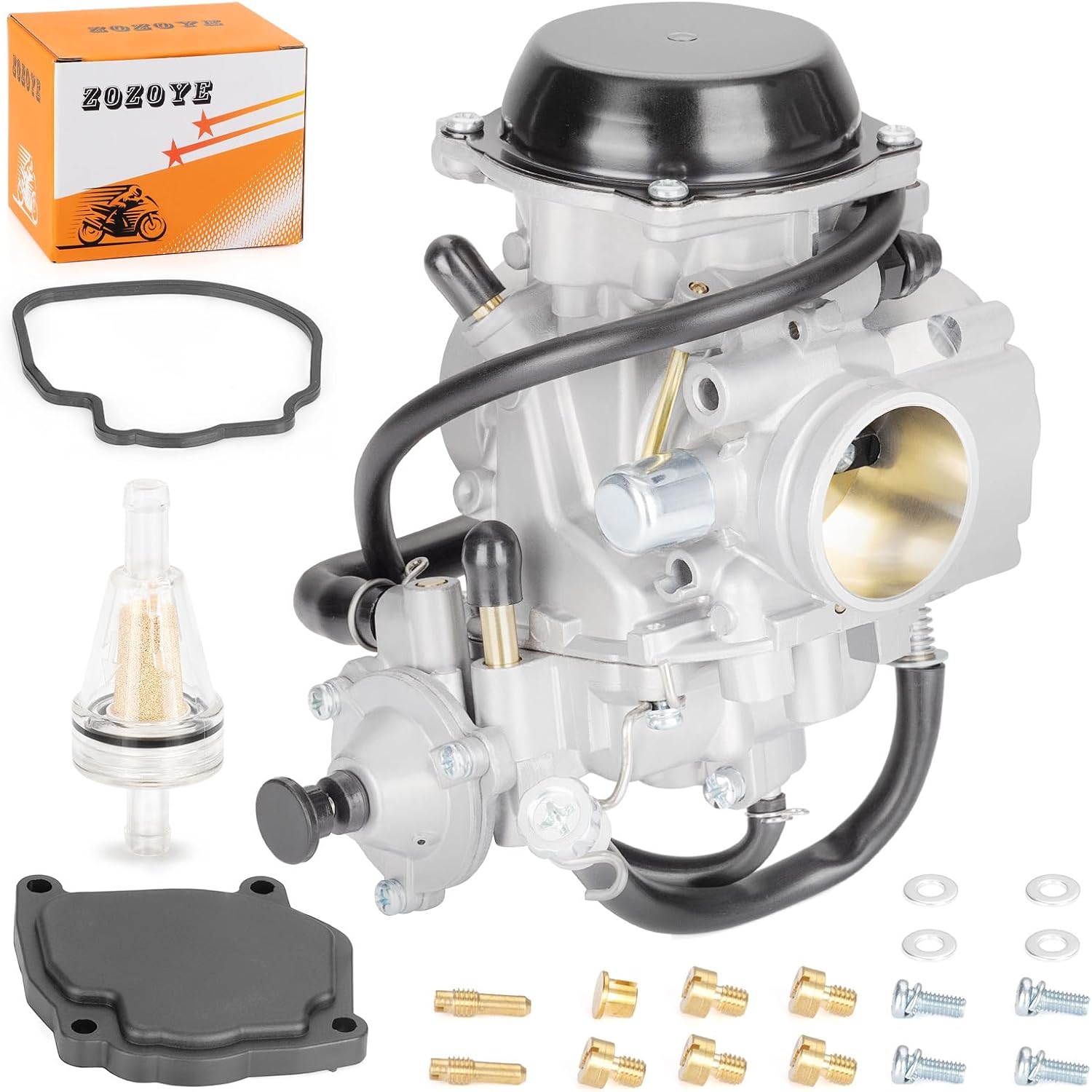 Carburetor Carb w/Diaphragm Cover for Arctic Cat 400 2x4/4x4 1998-2001 Bearcat 454 4x4 1998 500 4x4 1998-2000 (Exclude Auto Edition) 0470-361 0470-362