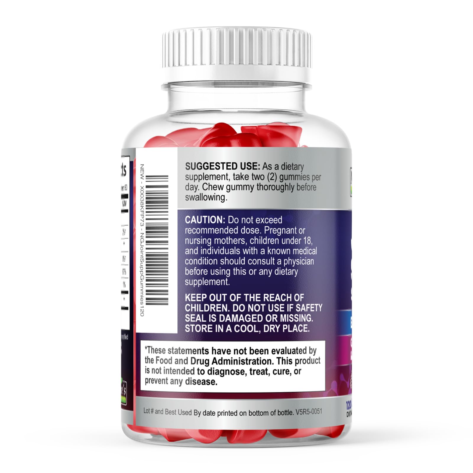 Joint Support Gummies - Extra Strength Glucosamine Gummy Supports Flexibility, Joint & Cartilage Health for Back, Knees, Hands - Natural Vitamin E for Immune Support for Women & Men - 120 Gummies — Amazon image 8