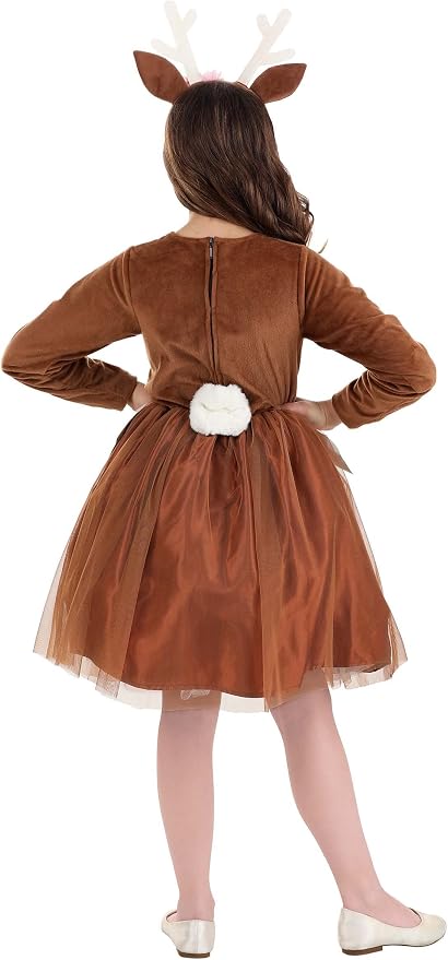 Vestido de disfraz de ciervo para niña miniatura 5