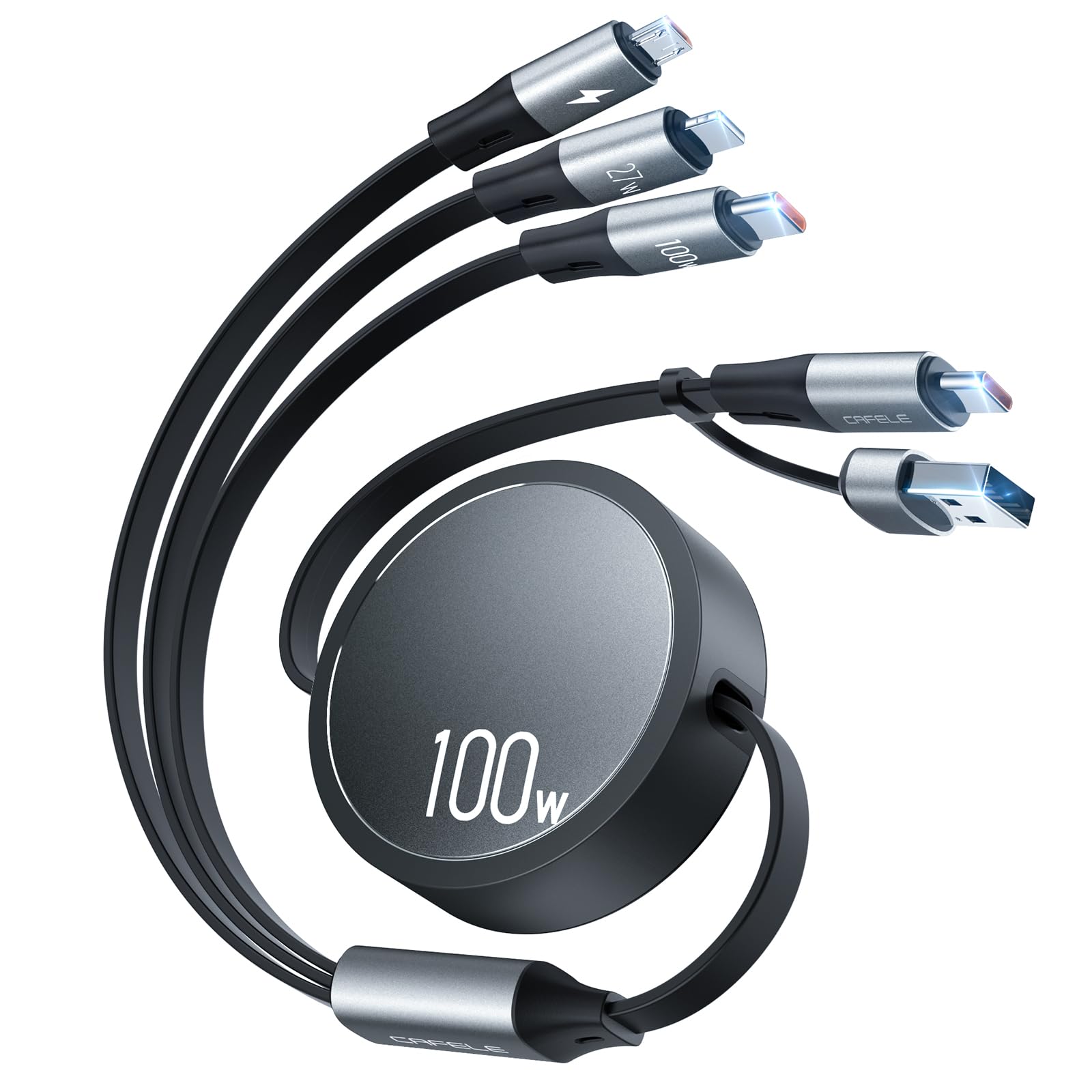 Photo 1 of CAFELE 100W 6-in-1 Retractable USB-C Charging Cable