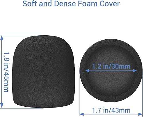 Vista 23 de Cubilux Juego de parabrisas peludo y cubierta de espuma para micrófono de solapa Lavalier, Muff Windjammer Deadcat, manguito de viento y gato muerto