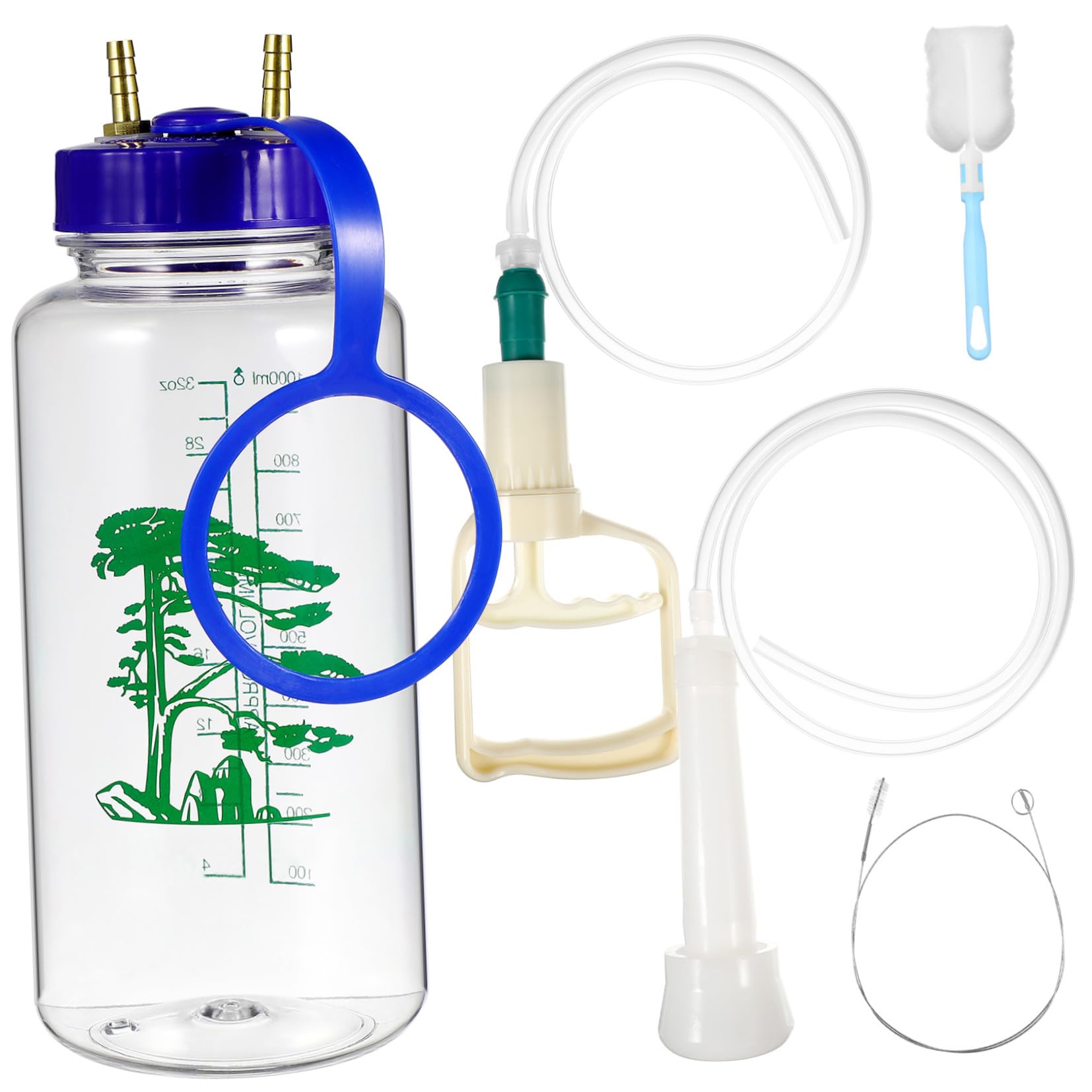 GALPADA Mungitrice Manuale per Bovini in Plastica Spazzola per Pulizia e Bottiglia Facile da Controllare e Pulire per Fattorie di Pecore o Capre