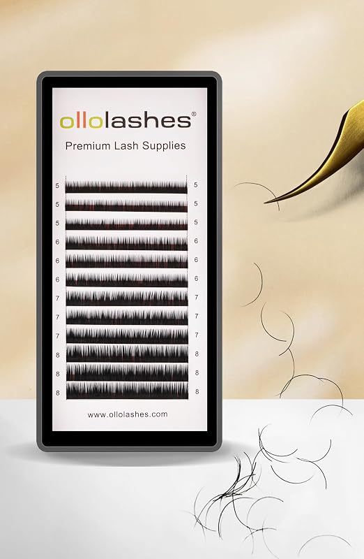 OLLOLASHES Extensões de Cílios Clássicas C, 0,15, 5–8 mm