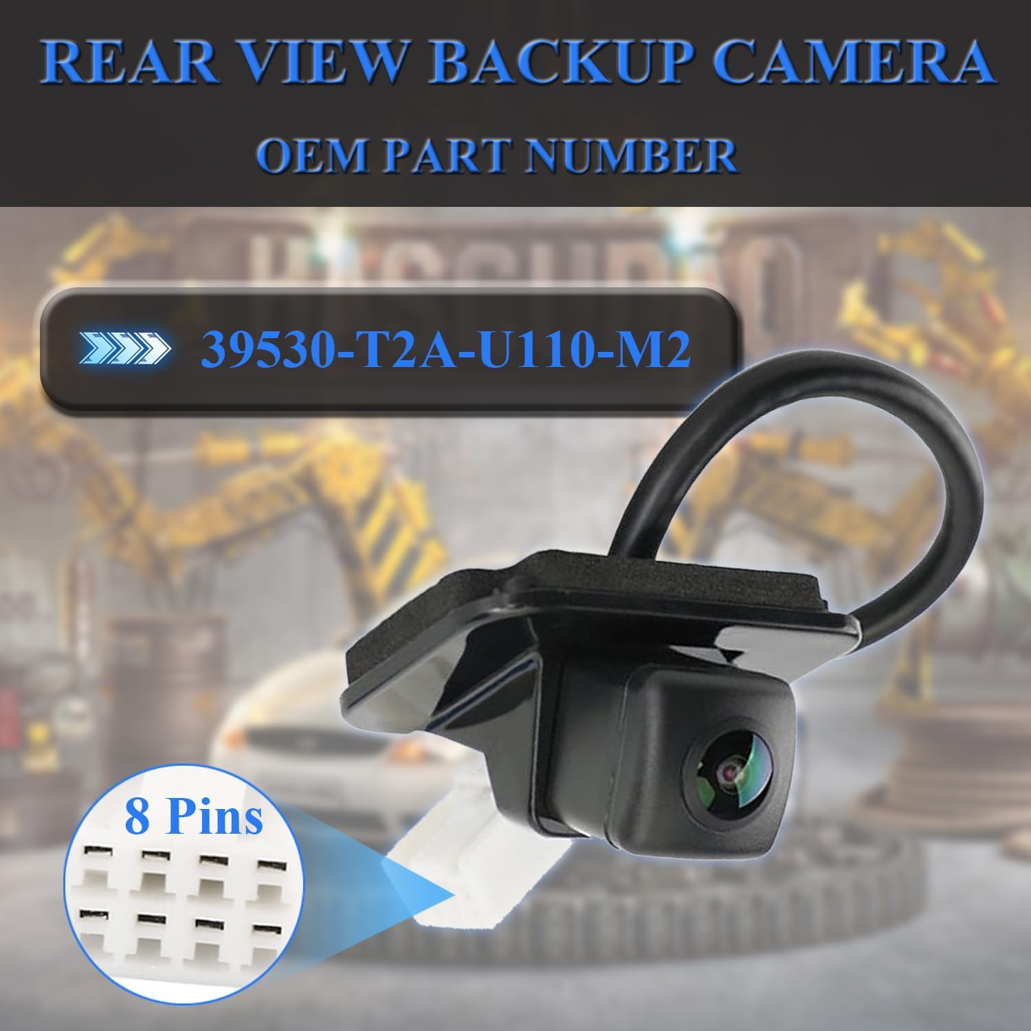 MOHANO Car Rear View Backup Camera HD Fit for Honda Accord 2014-2017 Park Assist Backup Camera Trajectory Replace OE# 39530-T2A-U110-M2