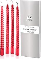 Vista 9 de SEVEN LUCKY LIGHT Velas de Halloween, juego de 4 velas cónicas de estilo metálico negro, auténticas velas anti goteo de 10" de color negro, velas