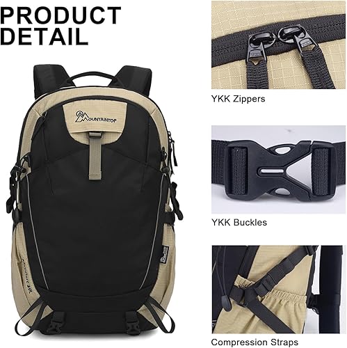 Miniatura 3 de MOUNTAINTOP 30L Hiking Backpack,Men Women Camping Backpack,Lightweight Trekking Travel Backpacks for Climbing Skiing Cycling