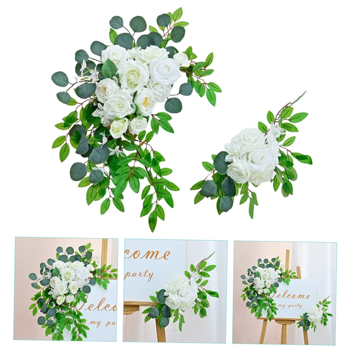 Amosfun 2sätze Girlande Für Hochzeitsdekoration Bogen- Für Empfangstisch Wiederverwendbare Blumendekoration Für Hochzeiten Und Feiern