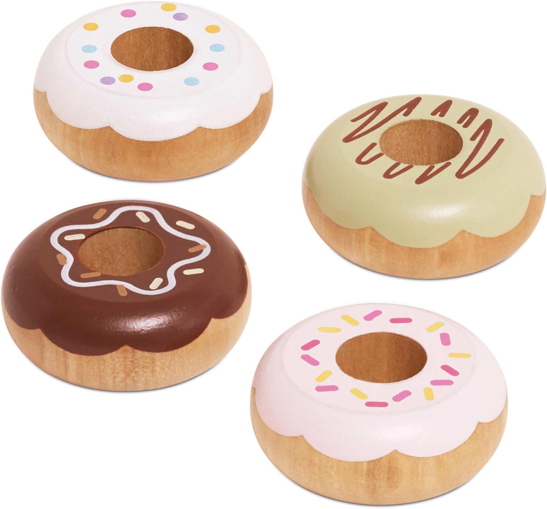 Wooden Pretend Play Doughnuts Set Role Play Tea Party Toy