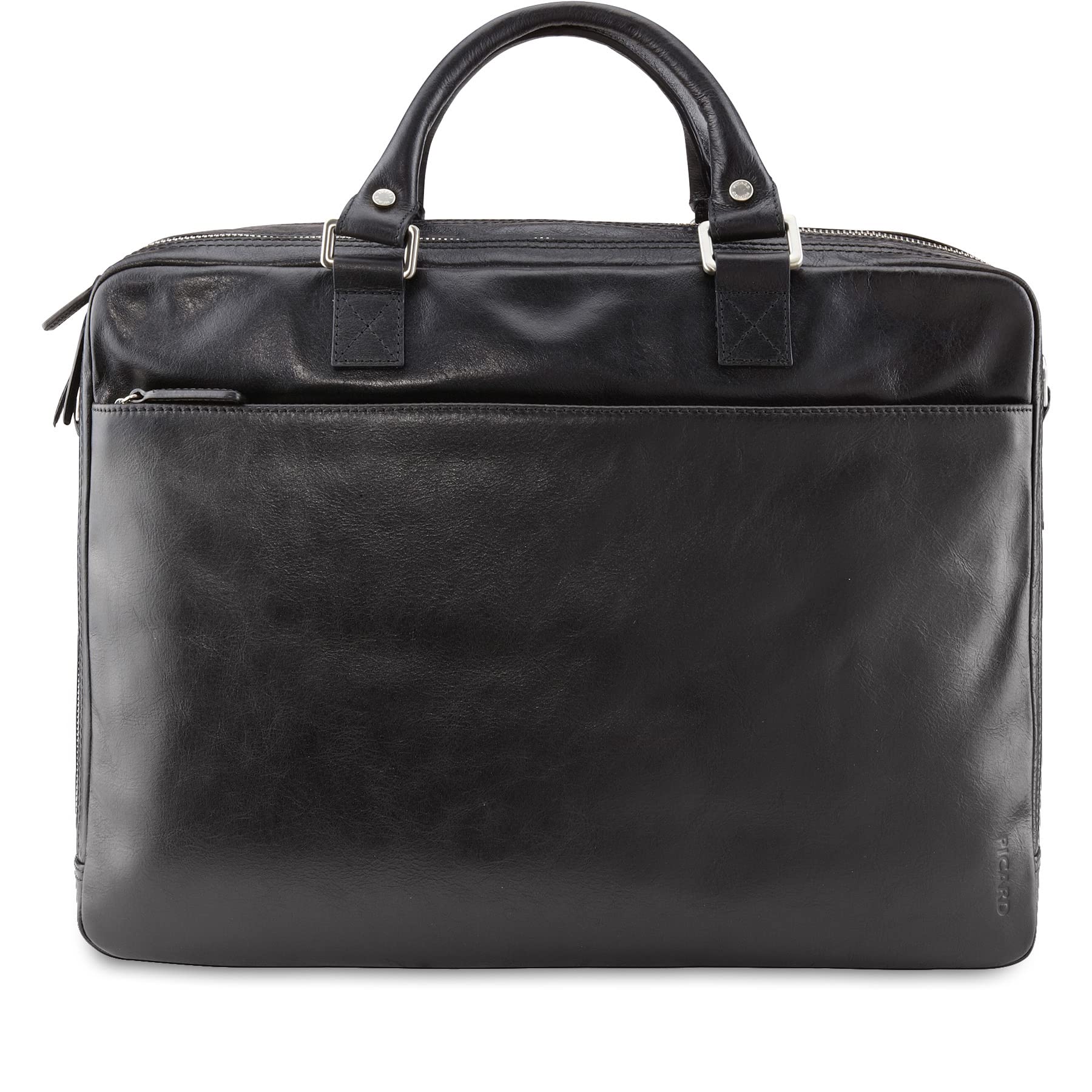 Picard Buddy Men's Laptop Bag, Buffalo Leather, One Size, with Zip, Laptop Bag, Business, Black, Standard Size, Briefcase