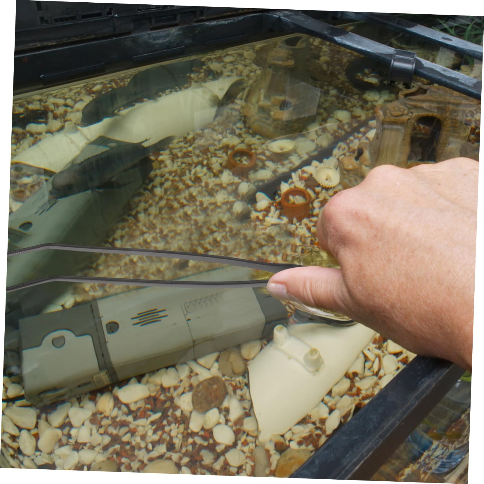 VANZACK Aquarium Water Changer Kit 1 Set Manual Fish Tank Dropper Pipette Tweezers Cleaning Tools