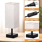 Table Lamp for Bedroom - Small Bedside Lamps for Nightstand, Mini Night Stands Light Lamp, Desk Lamps for Reading, Kids, Living Room, Office