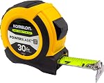 Komelon 52435; 35' x 1.06" Powerblade II Tape Measure, ABS Case, Black/Yellow, Small