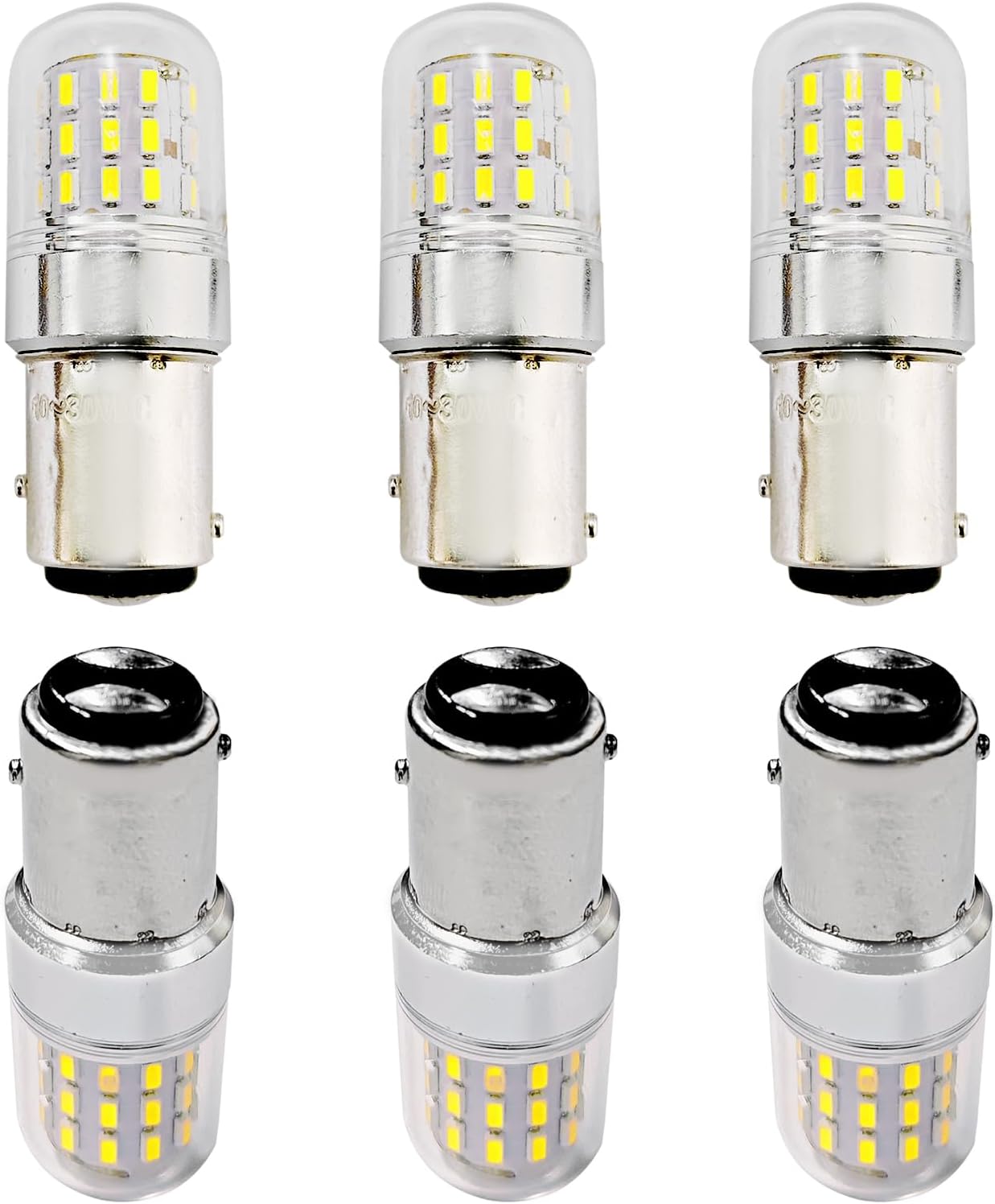 Bay15d 3W LED Bulb Replacement for Marine Navigation light,Yacht indicator lights,All-Weather Marine Stern Light, Anchor Light,Boat Dome Lighting waterproof 6000K Cool White Pack of 6