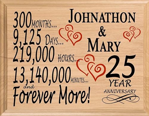 Miniatura 8 de Placa de regalo personalizada para el primer aniversario, regalo de boda para esposa, marido, pareja, él, ella, madera maciza, fabricado en los